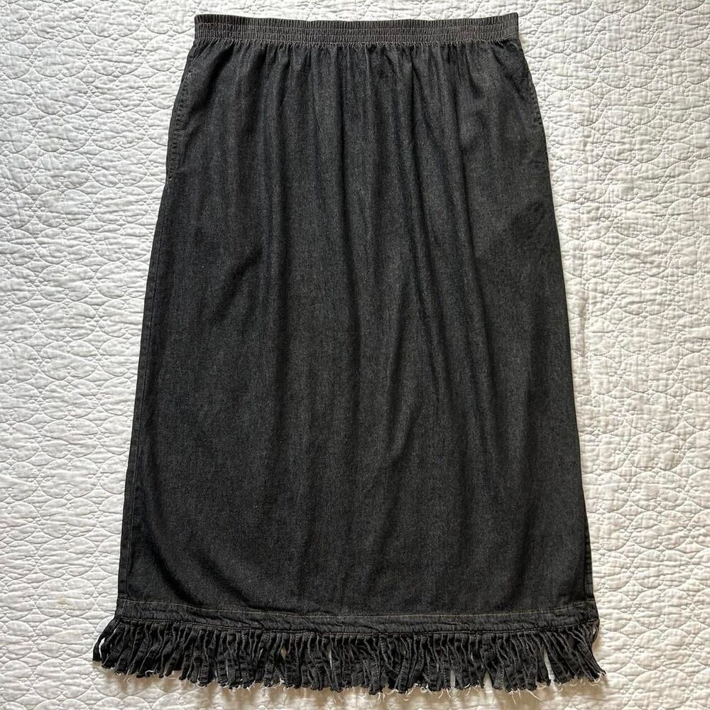 Unbranded Women's Navy and Grey Skirt
